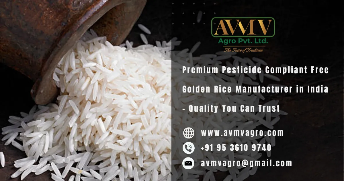 Premium Pesticide Compliant Free Golden Rice Manufacturer in India – Quality You Can Trust