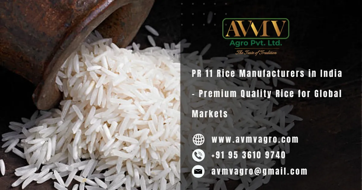 PR 11 Rice Manufacturers in India – Premium Quality Rice for Global Markets
